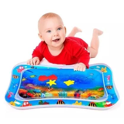 Imagem de Tapete De Atividades Para Bebes Inflavel Interativo Aquario Bebê Aprender brincar Peixinhos Mar Infantil