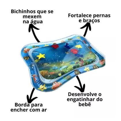 Imagem de Tapete De Atividades Para Bebes Inflavel Interativo Aquario Bebê Aprender brincar Peixinhos Mar Infantil