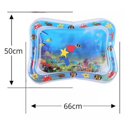 Imagem de Tapete De Atividades Para Bebes Inflavel Interativo Aquario Bebê Aprender brincar Peixinhos Mar Infantil