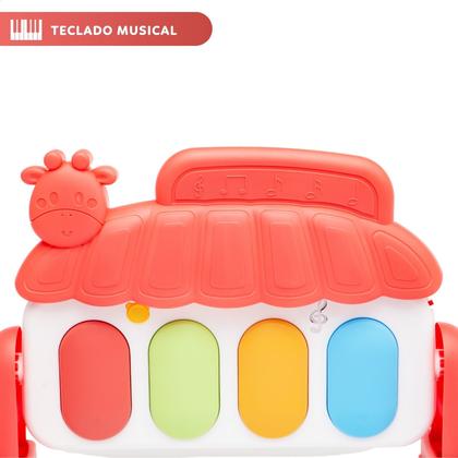 Imagem de Tapete de Atividades Sensorial para Bebê 5 Mobiles e Piano Musical com Som e Luzes