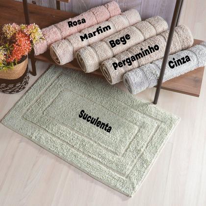 Imagem de Tapete de Banheiro 100% Algodão 50x80cm