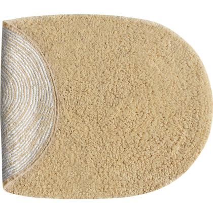 Imagem de Tapete De Banheiro Algodão Oval Vizapi Dahr Vz105Pp 40X60Cm Bege Avelã