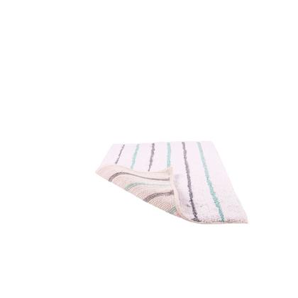 Imagem de Tapete de Banheiro Algodão Retangular Vizapi Holi 45x65cm Verde Acqua Multicolorido