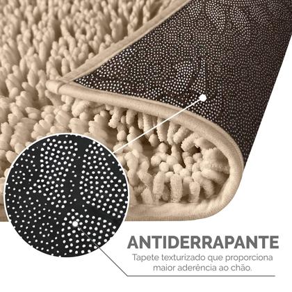 Imagem de Tapete De Banheiro Bolinha Microfibra Antiderrapante