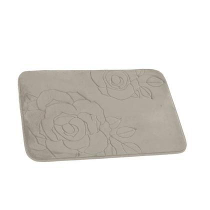 Imagem de Tapete de Banheiro - Flor - 60cm x 40cm - Bege - Blanco
