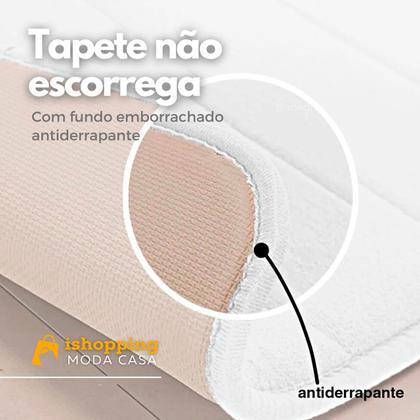 Imagem de Tapete De Banheiro Piso Lavabo Saída de Box Antiderrapante Supersoft Camesa