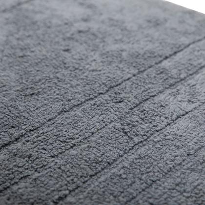 Imagem de Tapete de Banheiro Quarto Algodão Retangular Vizapi Shiva 50x100cm Cinza Grafite