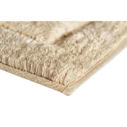 Imagem de Tapete De Banheiro Quarto Corredor Algodão Retangular Vizapi Kerala 60X110Cm Bege Avelã