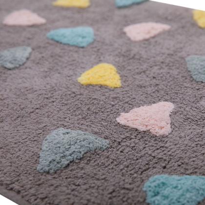 Imagem de Tapete de Banheiro Quarto Kids Infantil Bebe Algodão Retangular Vizapi Fun 50x80cm Multicolorido
