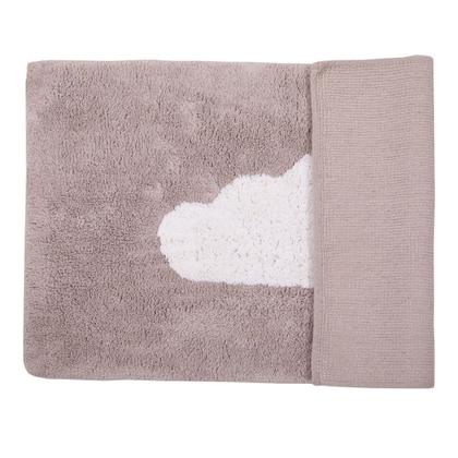 Imagem de Tapete de Banheiro Quarto Kids Infantil Bebe Algodão Retangular Vizapi Sky 50x80cm Cinza Silver