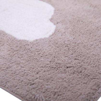 Imagem de Tapete de Banheiro Quarto Kids Infantil Bebe Algodão Retangular Vizapi Sky 50x80cm Cinza Silver