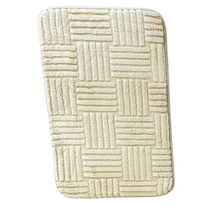 Imagem de Tapete de Banheiro Retangular Relevo Geométrico 60x40cm Sortida