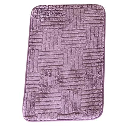 Imagem de Tapete de Banheiro Retangular Relevo Geométrico 60x40cm Sortida