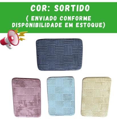 Imagem de Tapete de Banheiro Retangular Relevo Geométrico 60x40cm Sortida