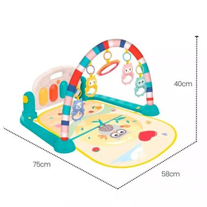 Imagem de Tapete de Bebê Musical Infantil Azul Piano Guta Guti Dm6748