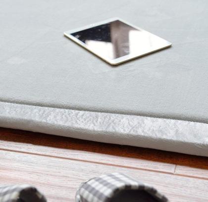 Imagem de Tapete de berçário Loartee Coral Velvet 200x300cm cinza para criança