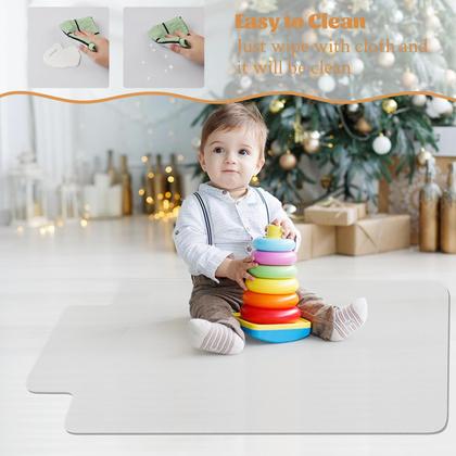 Imagem de Tapete de cadeira de escritório KMAT Easy Glide para piso de madeira 90x120cm