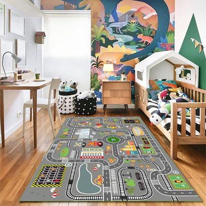 Imagem de Tapete de carro Play Mat GOJAGOT Educational Learn Road Traffic