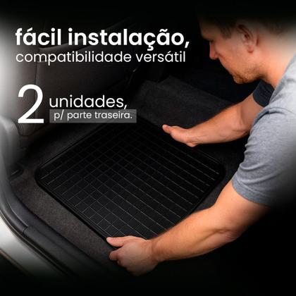 Imagem de Tapete De Carro Universal Antiderrapante 4 Peças Com Material Resistente e Lavável