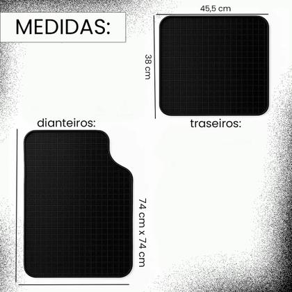 Imagem de Tapete De Carro Universal Antiderrapante 4 Peças Com Material Resistente e Lavável