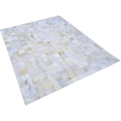 Imagem de Tapete de couro bege claro 1,50x2,00 sem bordas peça 10x10cm