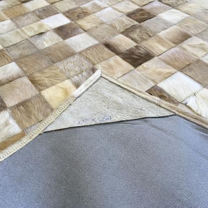 Imagem de Tapete De Couro Cinza Natural 1,50x2,00 Com Bordas