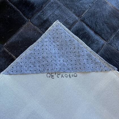 Imagem de Tapete De Couro Passadeira preto natural 0,70x2,30 S/b pç 10