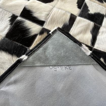 Imagem de Tapete de couro preto branco salino amarelo 3,00x3,50 c/b