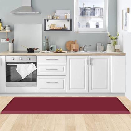 Imagem de Tapete de cozinha KitchenClouds almofadigado antifadiga 45x150cm vermelho