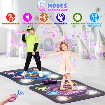 Imagem de Tapete de dança Surelect 2024 Light Up para 2 jogadores com Bluetooth