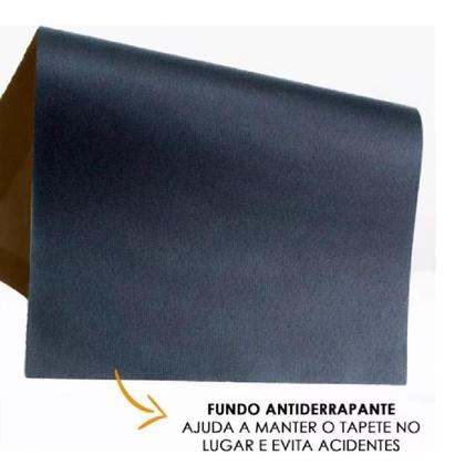 Imagem de Tapete de Entrada Macio Bem-Vindo Retangular 40cm X 60cm Pvc Base Antiderrapante para Porta Preto