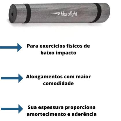 Imagem de Tapete de Exercicios Hidrolight Cinza
