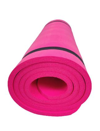 Imagem de Tapete de ioga extra grosso de 15 mm rosa TPE ecológico com alça