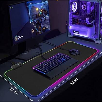 Imagem de Tapete de mouse RGB para jogos - Mousepad grande de LED