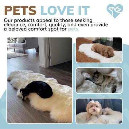 Imagem de Tapete de pele de carneiro WaySoft, autêntica lã fofa da Nova Zelândia