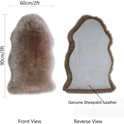 Imagem de Tapete de pele de carneiro Woolous Brown Pele genuína de pele de cordeiro da Nova Zelândia