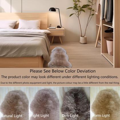 Imagem de Tapete de pele de carneiro Woolous Brown Pele genuína de pele de cordeiro da Nova Zelândia