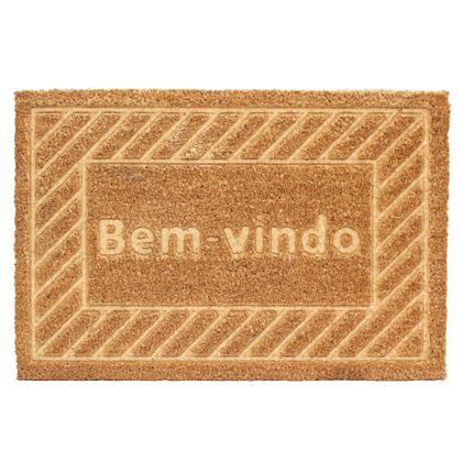 Imagem de Tapete de Porta Entrada Fibra de Coco Capacho Bem Vindo Antiderrapante Tuut