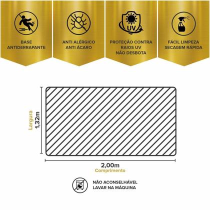 Imagem de Tapete De Sala Antiderrapante Verona 1,32 X 2,00 Preto