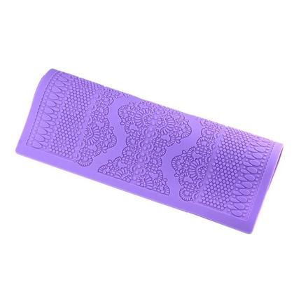 Imagem de Tapete De Silicone Para Decoração De Bolos De Casamento, Molde De Fondant Com Padrão Floral, Tapete