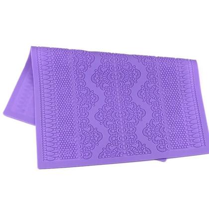 Imagem de Tapete De Silicone Para Decoração De Bolos De Casamento, Molde De Fondant Com Padrão Floral, Tapete