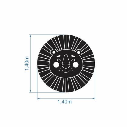 Imagem de Tapete Decorativo Infantil Neoprene Leão 1,40m