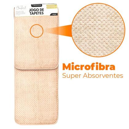 Imagem de Tapete e Passadeira de Microfibra Confort 2 peças - Rio Home