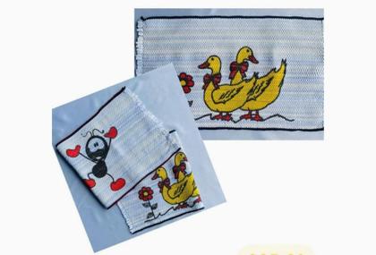 Imagem de Tapete estampado trançado de porta entrada cozinha banheiro resistente