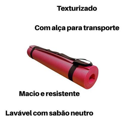 Imagem de Tapete Eva 170x60cm 5mm Yoga Pilates Alongamento Fitness