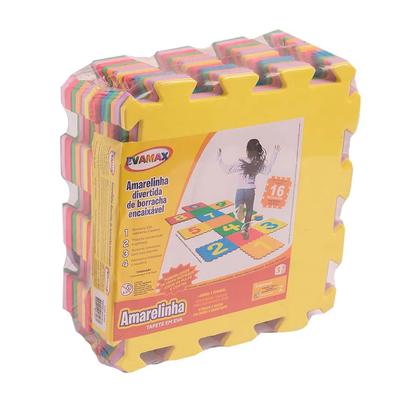 Imagem de Tapete Eva Infantil 28x28cmx8mm Amarelinha 16 Peças