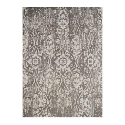 Imagem de Tapete Floral Iris 240x340 Cinza Retangular Polipropileno para Sala Egípcio