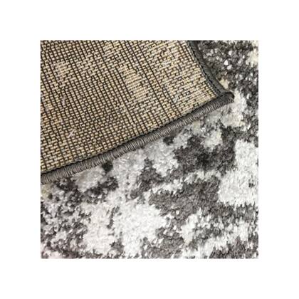 Imagem de Tapete Floral Iris 240x340 Cinza Retangular Polipropileno para Sala Egípcio