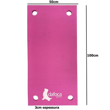 Imagem de Tapete Flutuante Eva Natação Infantil Para Piscina 100x50x3cm DF4101-RS Rosa Dafoca Sports