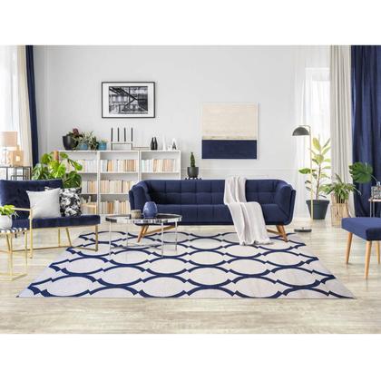 Imagem de Tapete Geometrico Arabesco Prata ul 250X300 Antiderrapante